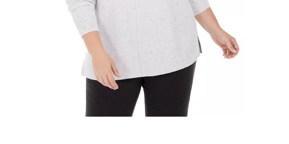 Karen Scott Suéter feminino de gola alta azul-marinho tamanho 2X