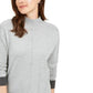 Karen Scott Suéter Feminino Erin Cotton Colorblocked Gola Simulada Carvão Tamanho X-G