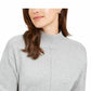 Karen Scott Suéter Feminino Erin Cotton Colorblocked Gola Falsa Carvão Tamanho XX-G
