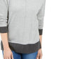 Karen Scott Suéter Feminino Erin Cotton Colorblocked Gola Falsa Carvão Tamanho XX-G