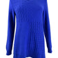 Suéter feminino Karen Scott de algodão com pontos mistos, azul, tamanho X-S