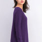 Karen Scott Suéter Feminino de Algodão com Ponto Misto Roxo Tamanho P