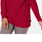Suéter feminino Karen Scott de algodão com pontos mistos, vermelho brilhante, tamanho extra grande