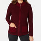 Karen Scott Cardigan Feminino Texturizado com Zíper Frontal Preto Tamanho XS