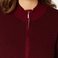 Karen Scott Cardigan Feminino Texturizado com Zíper Frontal Preto Tamanho XS