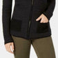 Karen Scott Cardigan Feminino Texturizado com Zíper Frontal Preto Tamanho XXG