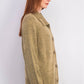 Karen Scott Cardigan Feminino com Botões Frontais e Gola Xale Marrom Tamanho XG