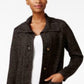 Karen Scott Cardigan Feminino com Botões Frontais e Gola Xale, Preto, Tamanho XG