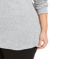 Túnica feminina Karen Scott Plus Size com bainha curva, cinza, tamanho 2X