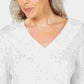 Karen Scott Suéter Feminino Manga Longa Gola V Tamanho Natural XS