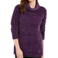 Karen Scott Suéter Feminino Chenille Gola Simulada Roxo Tamanho XS