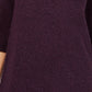 Karen Scott Suéter Feminino Gola Redonda Manga 3/4 Roxo Médio Tamanho Pequeno Médio