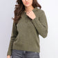 Karen Scott Suéter Feminino Petite Gola Pontilhada Verde Tamanho Médio