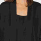 Karen Scott Cardigan Feminino Aberto na Frente Preto Tamanho Pequeno