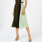 Vestido plissado sem mangas Alfani feminino, com blocos de cores, verde escuro, tamanho 4