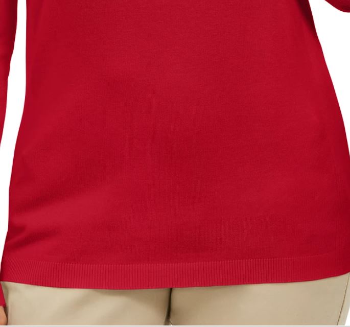 JM Collection Suéter Feminino com Mangas Apertadas e Gola Alta Vermelho Tamanho XX-G