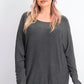Suéter Dolman Feminino JM Collection Cinza Tamanho 1X