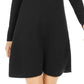 Vestido suéter de malha canelada feminino Style &amp; Co, preto, tamanho grande