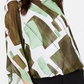 Blusa feminina Alfani com estampa de bolhas e bainha verde, tamanho extra pequeno