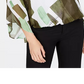 Blusa feminina Alfani com estampa de bolhas e bainha verde, tamanho extra pequeno