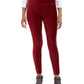 Calça skinny de veludo cotelê feminina Style &amp; Co, tamanho grande, vinho