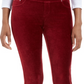 Calça skinny de veludo cotelê feminina Style &amp; Co, tamanho grande, vinho