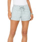 Shorts de popeline feminino estilo &amp; co, azul médio, tamanho grande