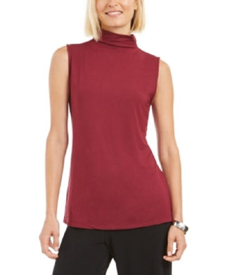 Blusa sem mangas Alfani feminina Borgonha tamanho XG vinho tamanho X-Grande