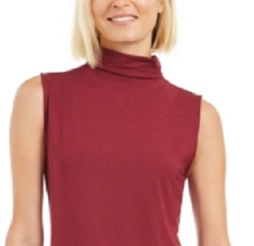 Blusa sem mangas Alfani feminina Borgonha tamanho XG vinho tamanho X-Grande