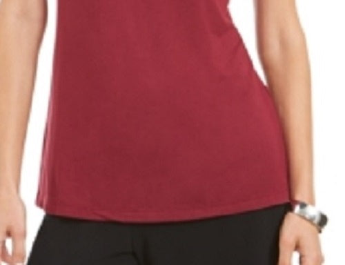 Blusa sem mangas Alfani feminina Borgonha tamanho XG vinho tamanho X-Grande