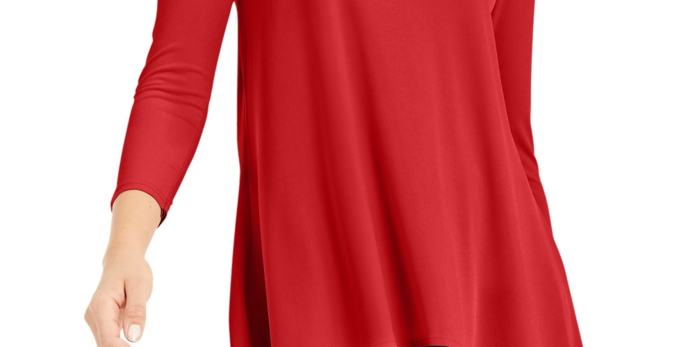 Túnica Alfani Feminina Alta Baixa Vermelha Tamanho P