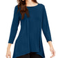 Blusa feminina Alfani lisa, azul, pequena