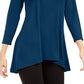 Blusa feminina Alfani lisa, azul, pequena