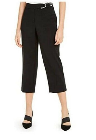 Calça culotte Alfani D-Ring feminina, preta, tamanho grande