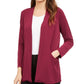 Cardigan feminino Alfani com frente aberta, vinho, tamanho XX-G