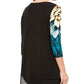 Blusa Alfani Feminina Petite Bold Floral Preta Tamanho Médio