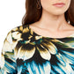 Blusa Alfani Feminina Petite Bold Floral Preta Tamanho Médio