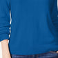 Karen Scott Suéter Feminino com Zíper nas Costas e Gola Simulada Azul Marinho Tamanho P