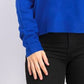 Karen Scott Suéter Feminino com Zíper nas Costas e Gola Alta, Azul Marinho, Tamanho XS