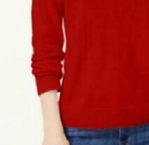 Karen Scott Suéter Feminino Gola Alta com Zíper nas Costas Médio Vermelho Tamanho P