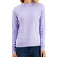 Karen Scott Suéter Feminino Petite Gola Mock Roxo Tamanho P