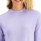 Karen Scott Suéter Feminino Petite Gola Mock Roxo Tamanho P
