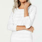 Karen Scott Suéter Listrado Texturizado Feminino Branco Tamanho XX-G