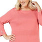 Karen Scott Suéter Feminino Otomano com Ponto Rosa Tamanho Pequeno Médio