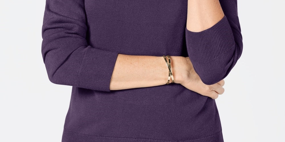 Karen Scott Suéter Feminino Gola Alta Roxo Médio Tamanho XS