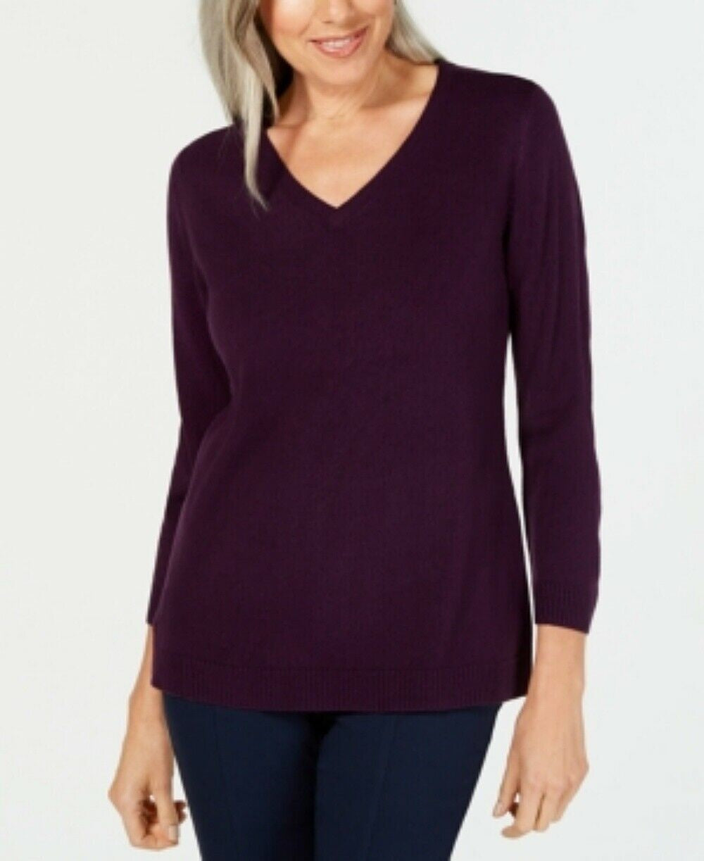 Karen Scott Suéter Feminino Gola V Roxo Tamanho XS