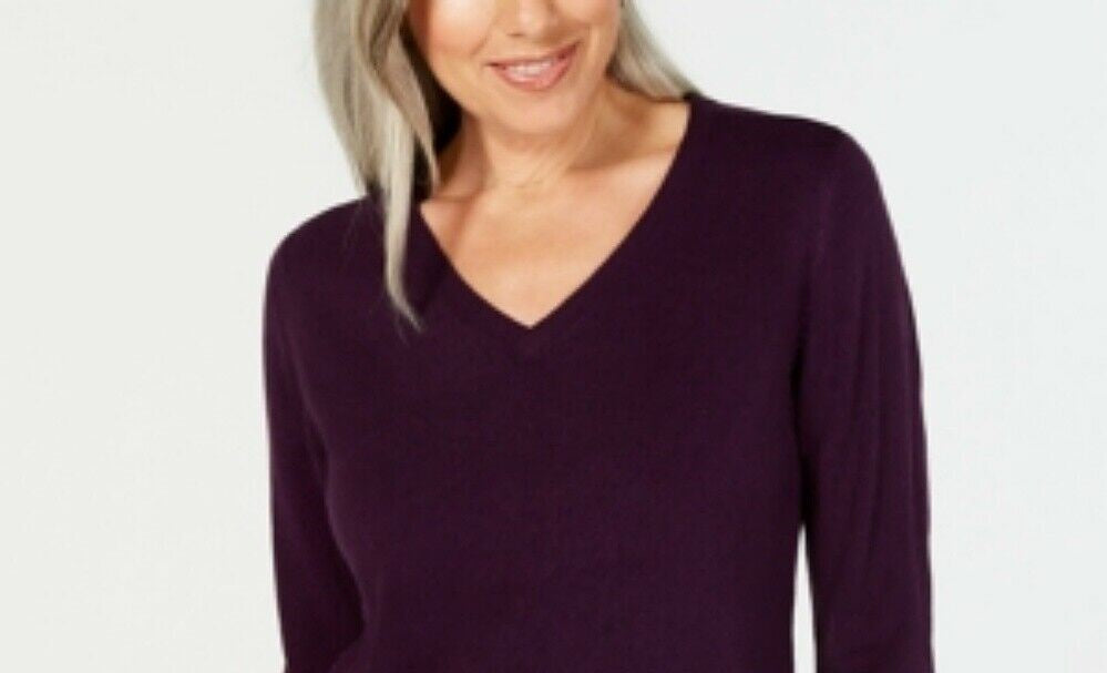 Karen Scott Suéter Feminino Gola V Roxo Tamanho XS