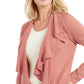 Karen Scott Cardigan Feminino com Babados na Frente Rosa Tamanho XXG