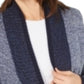 Karen Scott Cardigan Feminino com Acabamento Contrastado e Frente Aberta Azul Tamanho P