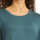 Blusa feminina estilo &amp; co com cordão e punho verde, tamanho extrapequeno